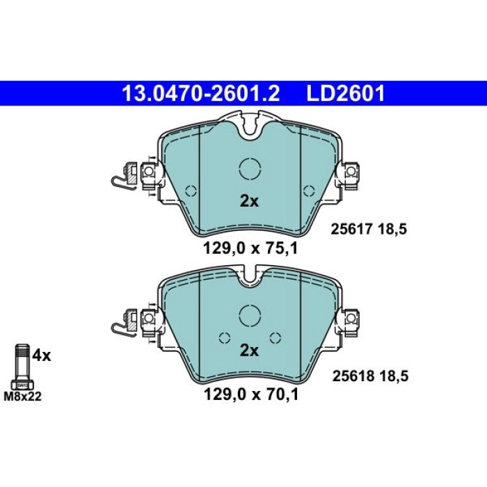 ATE Bremsbelagsatz 13.0470-2601.2 ATE Bremsbelagsatz 13.0470-2601.2
