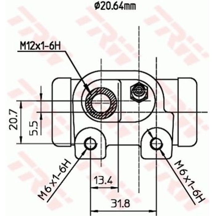 TRW Radbremszylinder Hinterachse BWF287 TRW Radbremszylinder Hinterachse BWF287