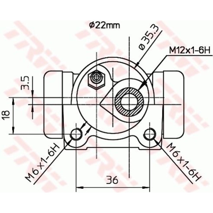 TRW Radbremszylinder BWH186 TRW Radbremszylinder BWH186