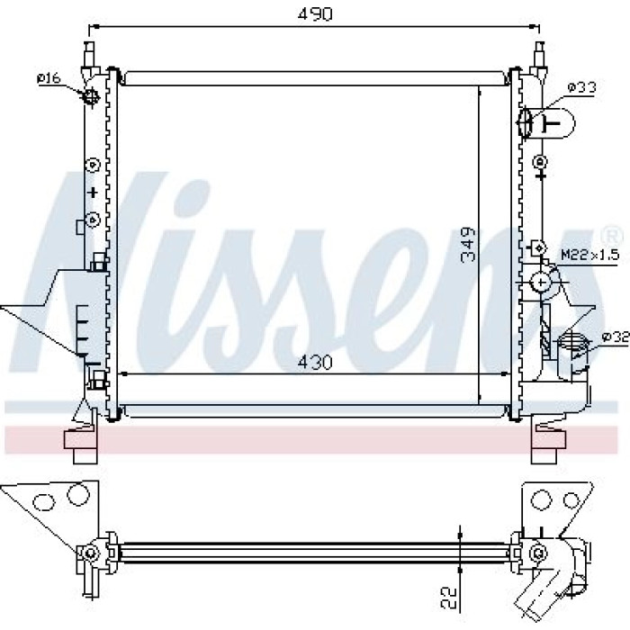 Nissens Wasserkühler PKW 63949 Nissens Wasserkühler PKW 63949