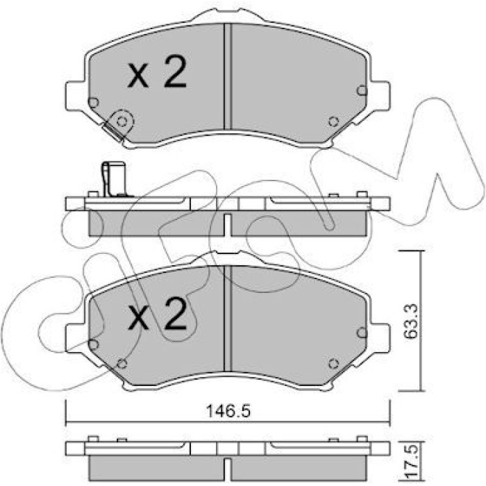CIFAM Bremsbelagsatz, Scheibenbremse 822-862-0 CIFAM Bremsbelagsatz, Scheibenbremse 822-862-0