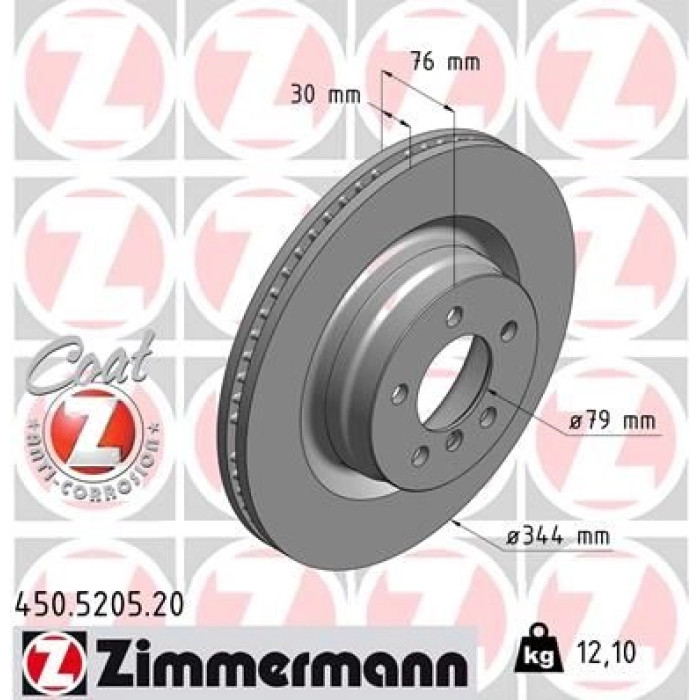 450.5205.20 Zimmermann Bremsscheibe 450.5205.20