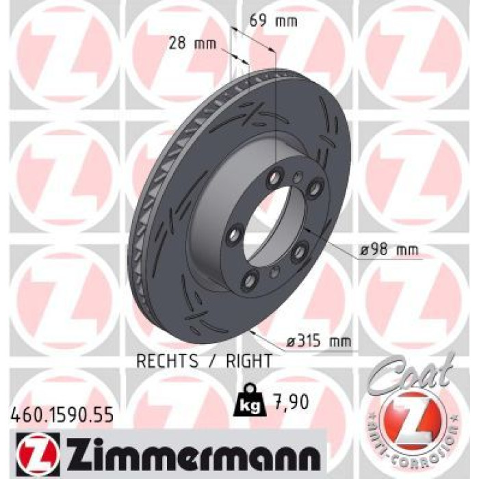Zimmermann Bremsscheibe 460.1590.55 Zimmermann Bremsscheibe 460.1590.55