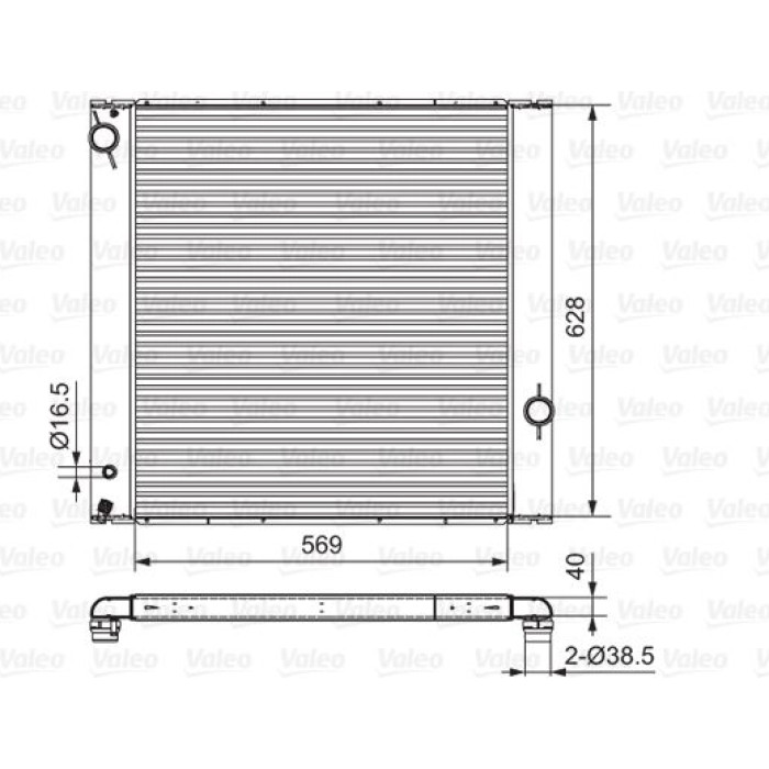 Valeo Motorkühler 701547 Valeo Motorkühler 701547