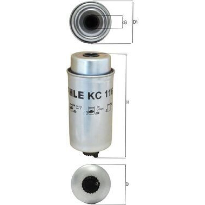 MAHLE Kraftstofffilter KC 116 MAHLE Kraftstofffilter KC 116