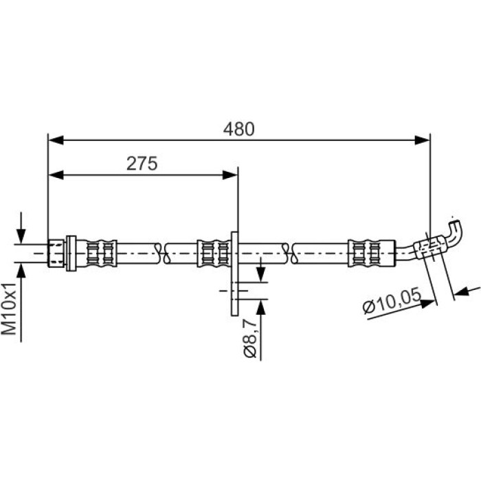 Bosch Bremsschlauch 1987476757 Bosch Bremsschlauch 1987476757