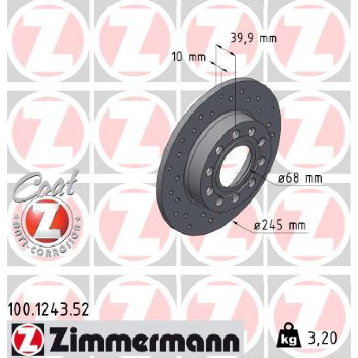 Zimmermann 12 482 018 Sport Bremsscheibe Hinterachse Sport O 100.1243.52 Zimmermann 12 482 018 Sport Bremsscheibe Hinterachse Sport O 100.1243.52