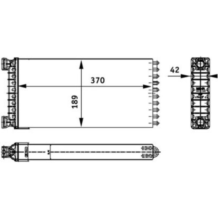 MAHLE Wärmetauscher, Innenraumheizung AH 130 000P MAHLE Wärmetauscher, Innenraumheizung AH 130 000P