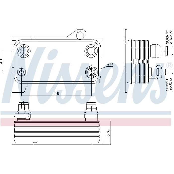 Nissens Ölkühler PKW 90863 Nissens Ölkühler PKW 90863