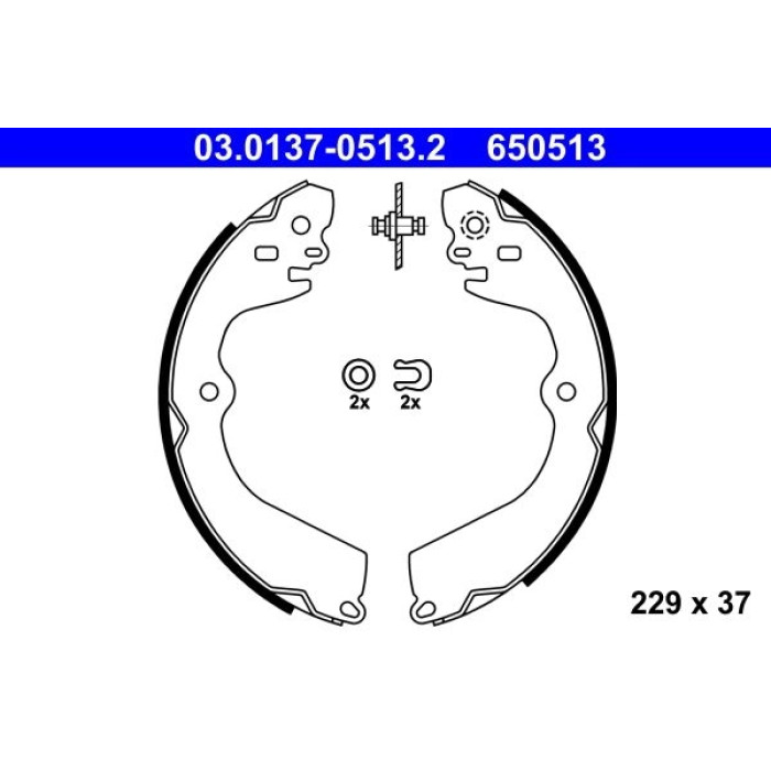 ATE Bremsbackensatz 03.0137-0513.2
