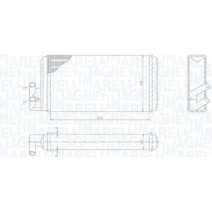 Magneti Marelli Heizungswärmetauscher 350218403000 Magneti Marelli Heizungswärmetauscher 350218403000