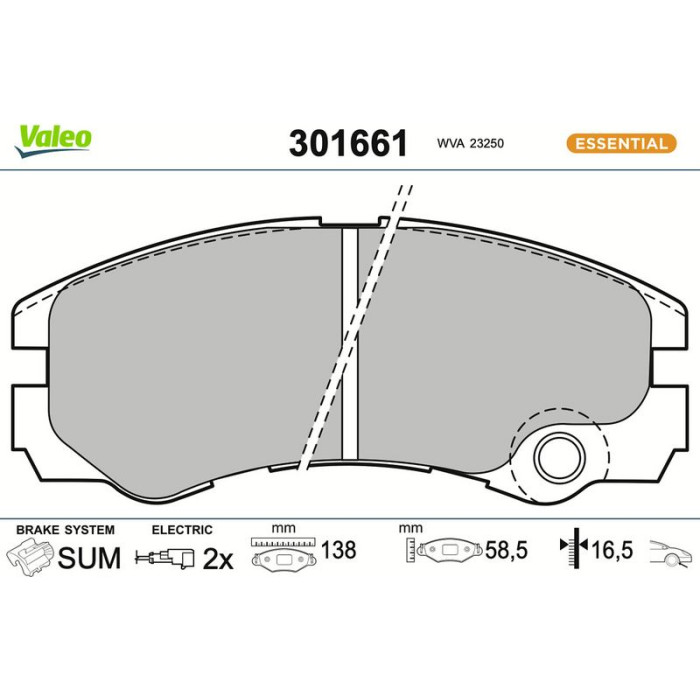 Valeo Bremsbelagsatz 301661