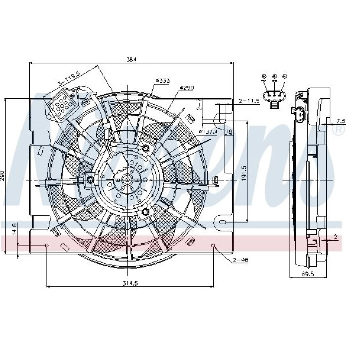 Nissens Kühlerlüfter PKW 85186 Nissens Kühlerlüfter PKW 85186