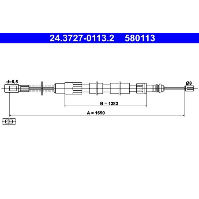 ATE Handbremsseil 24.3727-0113.2 ATE Handbremsseil 24.3727-0113.2