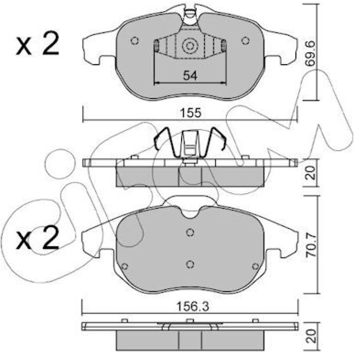 CIFAM Bremsbelagsatz, Scheibenbremse 822-540-4 CIFAM Bremsbelagsatz, Scheibenbremse 822-540-4