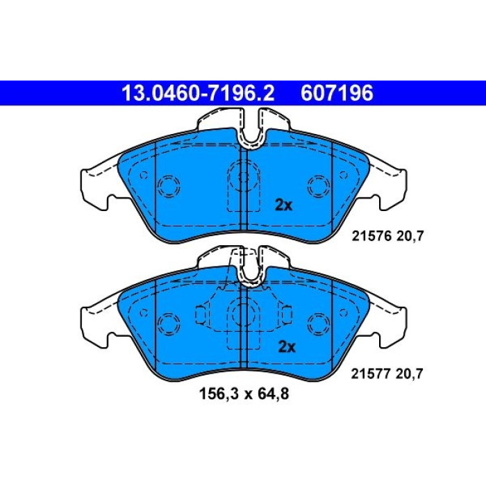 13.0460-7196.2 ATE Bremsbelagsatz Mercedes-Benz Vorderachse Sprinter 208-314 95-/Vito/Lt 96 13.0460-7196.2 13.0460-7196.2 ATE Bremsbelagsatz Mercedes-Benz Vorderachse Sprinter 208-314 95-/Vito/Lt 96 13.0460-7196.2