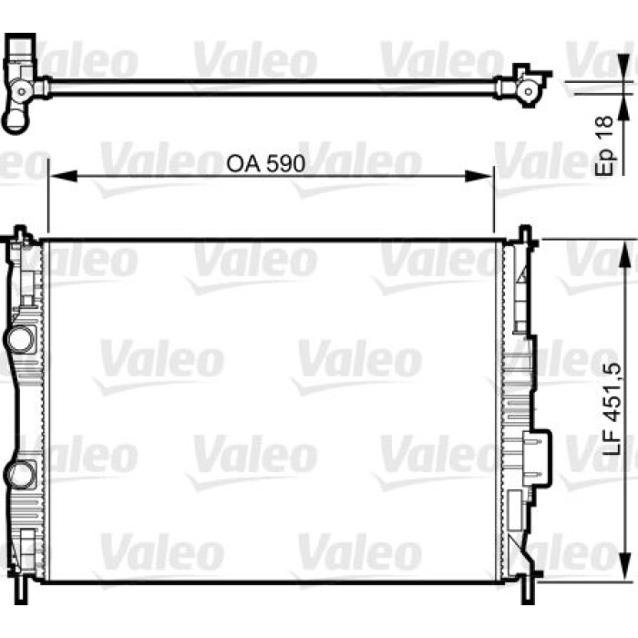 Valeo Motorkühler 735281 Valeo Motorkühler 735281