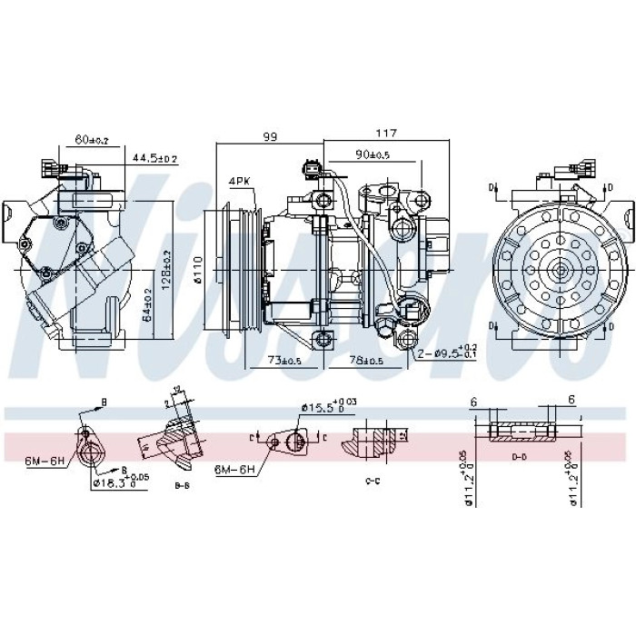 Nissens Klimakompressor PKW 890145 Nissens Klimakompressor PKW 890145
