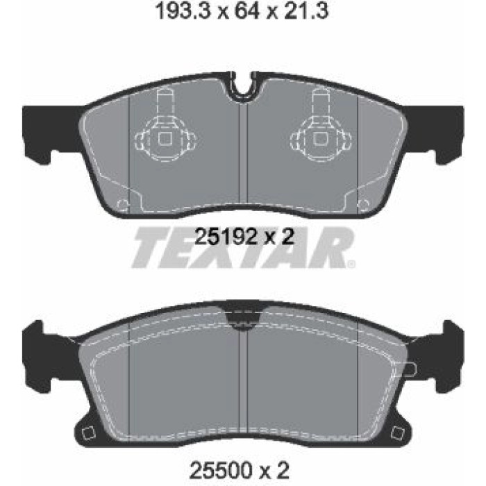 Textar Bremsbelagsatz 2519202 Textar Bremsbelagsatz 2519202