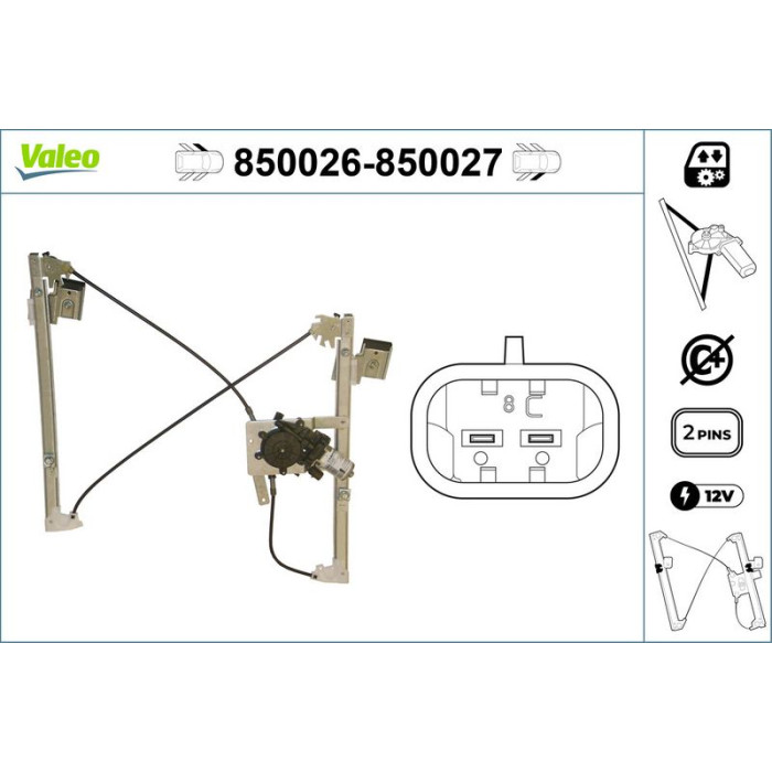 VALEO 850026 Fensterheber VALEO 850026 Fensterheber