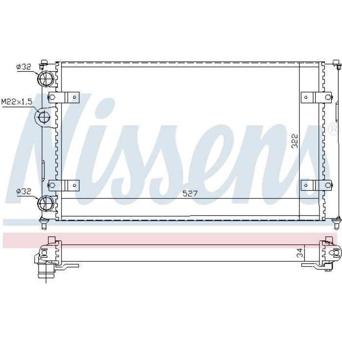 Nissens Wasserkühler PKW 639951 Nissens Wasserkühler PKW 639951
