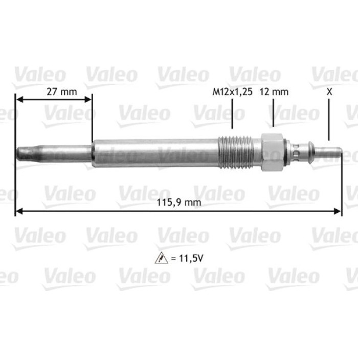 Valeo Glühkerze 345129 Valeo Glühkerze 345129