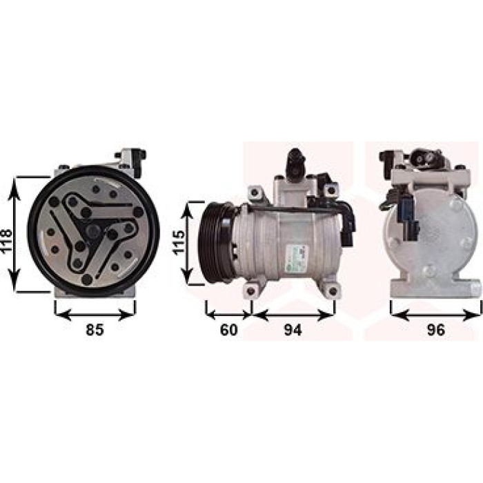 Van Wezel Klimakompressor 8200K217 Van Wezel Klimakompressor 8200K217
