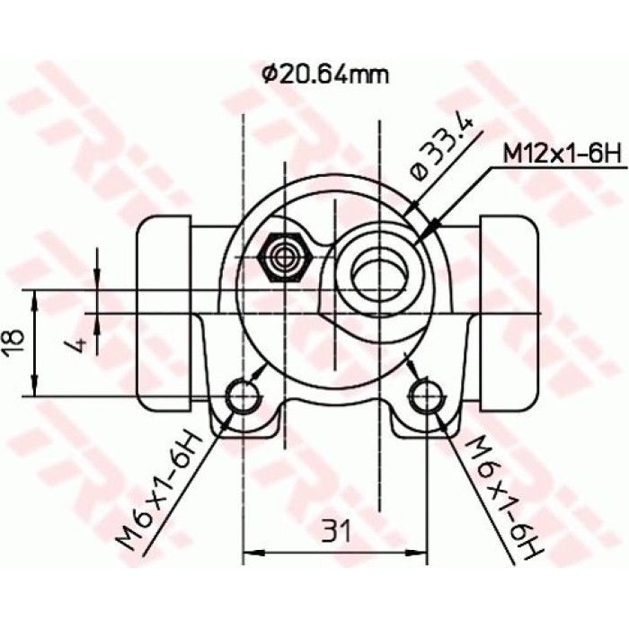 TRW Radbremszylinder BWF250 TRW Radbremszylinder BWF250