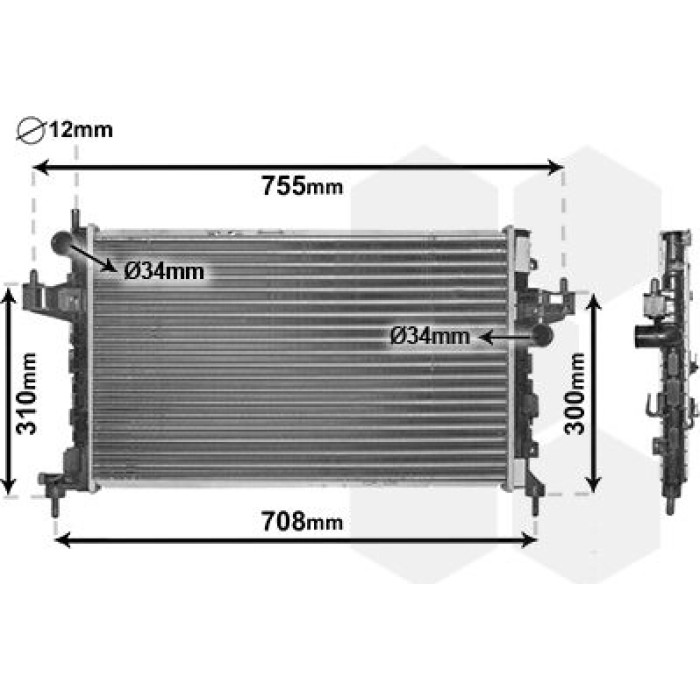 Van Wezel Motorkühler 37002380 Van Wezel Motorkühler 37002380