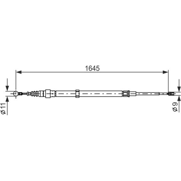 Bosch Handbremsseil 1987482191 Bosch Handbremsseil 1987482191