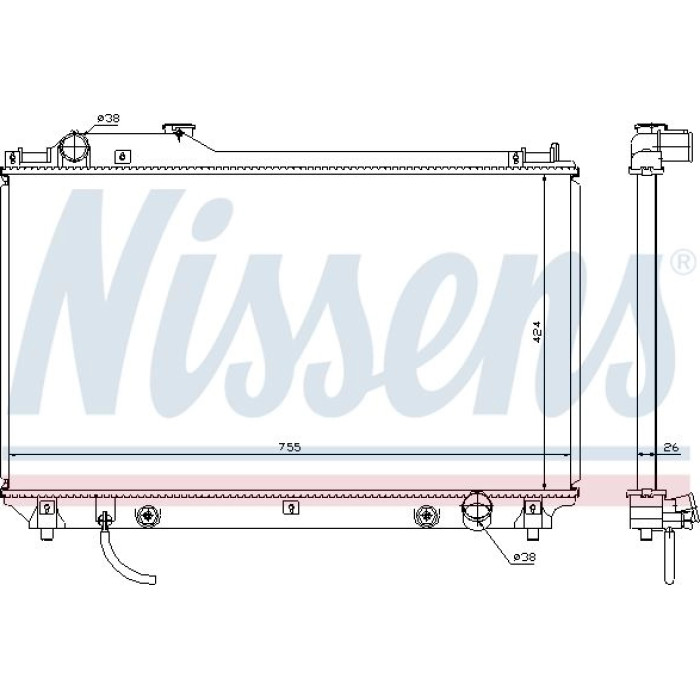 Nissens Wasserkühler PKW 64764 Nissens Wasserkühler PKW 64764