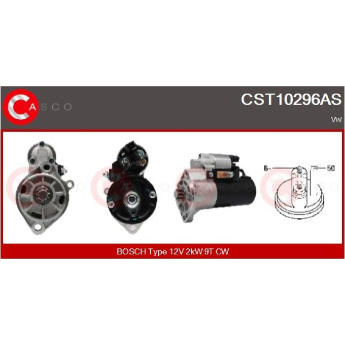 CASCO Anlasser CST10296AS CASCO Anlasser CST10296AS