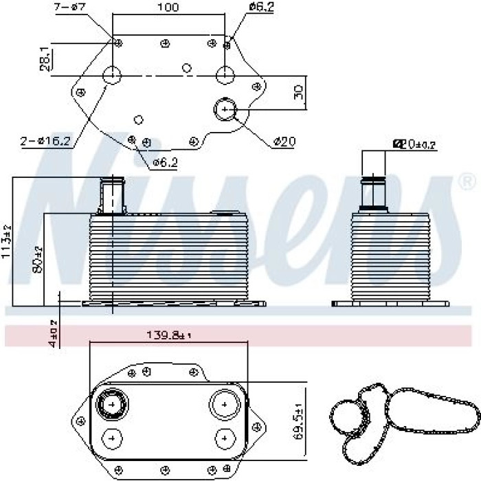 Nissens Ölkühler PKW 90905 Nissens Ölkühler PKW 90905