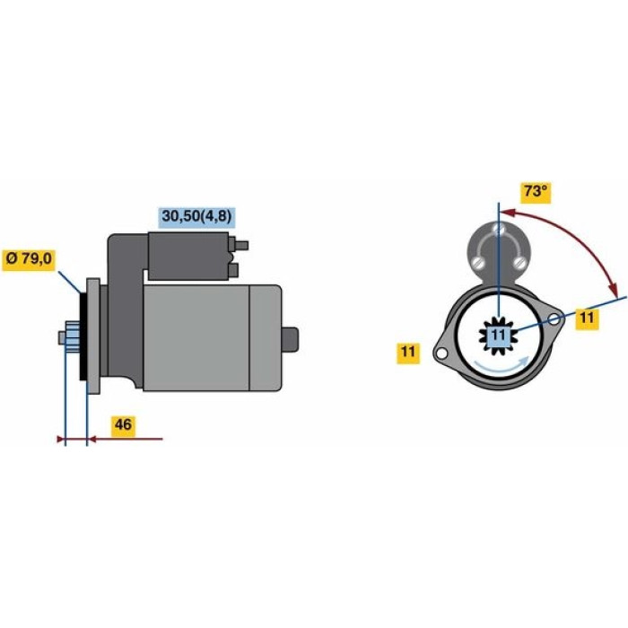 Bosch Anlasser 0001123044 Bosch Anlasser 0001123044
