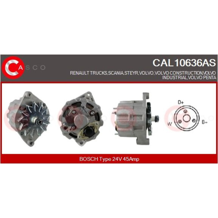 CASCO Generator CAL10636AS CASCO Generator CAL10636AS