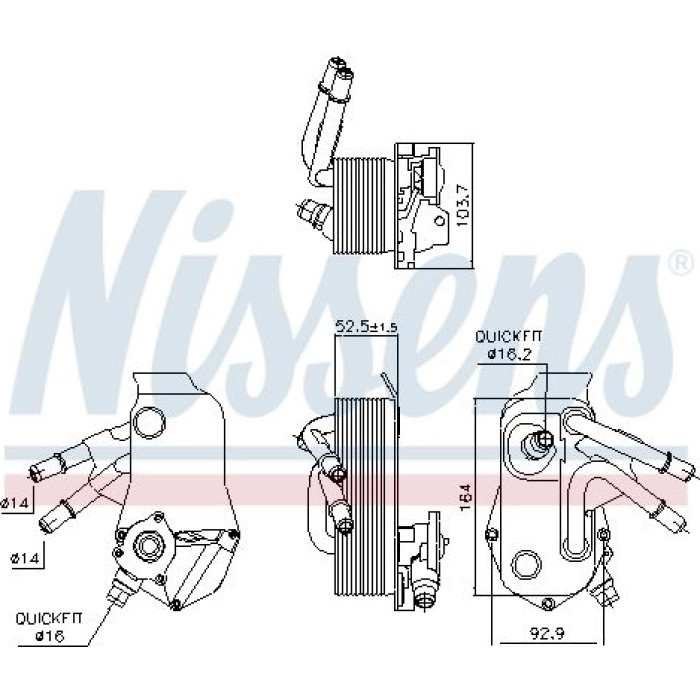 Nissens Ölkühler PKW 91224 Nissens Ölkühler PKW 91224
