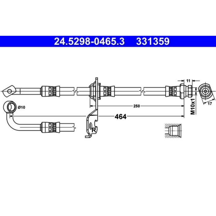 ATE Bremsschlauch 24.5298-0465.3 ATE Bremsschlauch 24.5298-0465.3