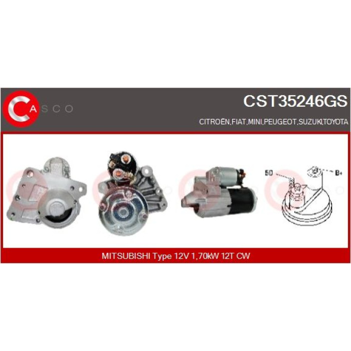 CASCO Anlasser CST35246GS CASCO Anlasser CST35246GS