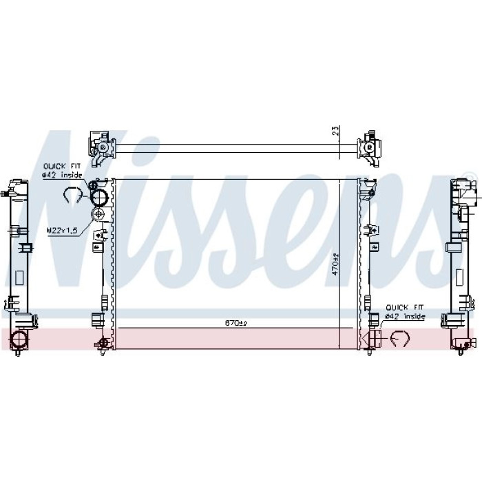 Nissens Wasserkühler PKW 61875A Nissens Wasserkühler PKW 61875A