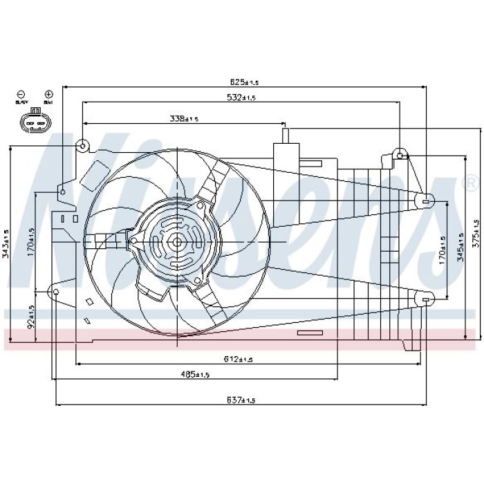 Nissens Kühlerlüfter PKW 85052 Nissens Kühlerlüfter PKW 85052