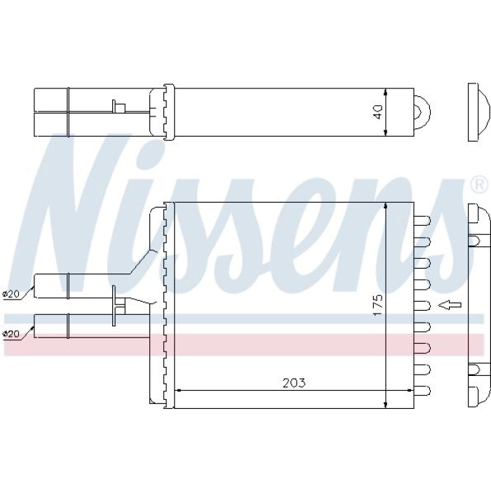 Nissens Heizungskühler PKW 72656 Nissens Heizungskühler PKW 72656