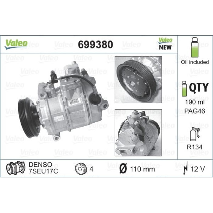 Valeo Klimakompressor 699380 Valeo Klimakompressor 699380