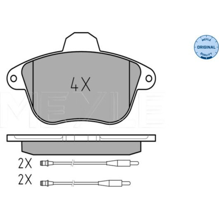 MEYLE Bremsbelagsatz Peugeot 605 91- Mit Sensor 025 215 0717/W MEYLE Bremsbelagsatz Peugeot 605 91- Mit Sensor 025 215 0717/W