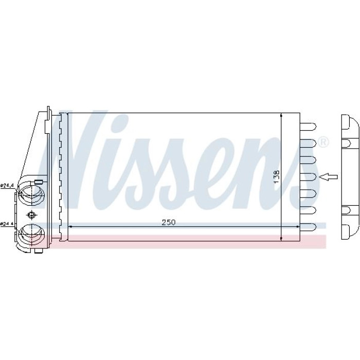 Nissens Heizungskühler PKW 72945 Nissens Heizungskühler PKW 72945