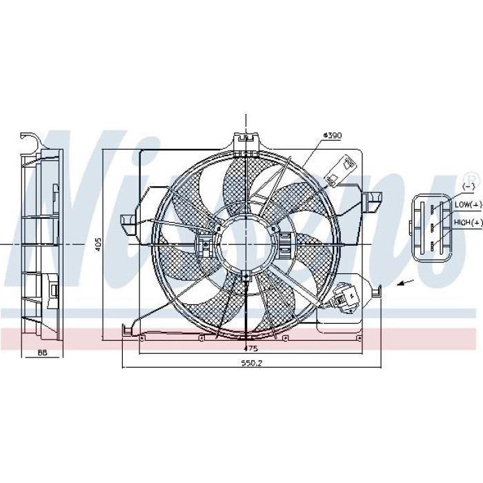 Nissens Kühlerlüfter PKW 85898