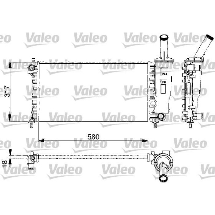 Valeo Motorkühler 732578 Valeo Motorkühler 732578
