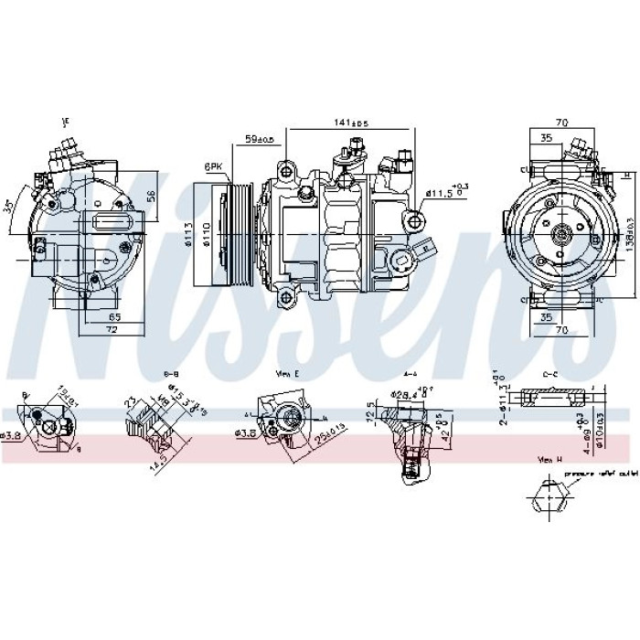Nissens Klimakompressor PKW 890893 Nissens Klimakompressor PKW 890893