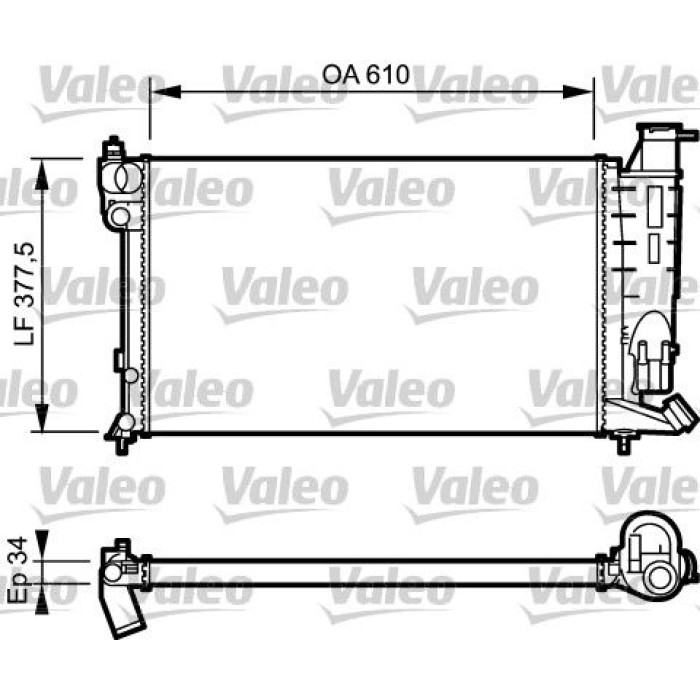 Valeo Motorkühler 730983 Valeo Motorkühler 730983