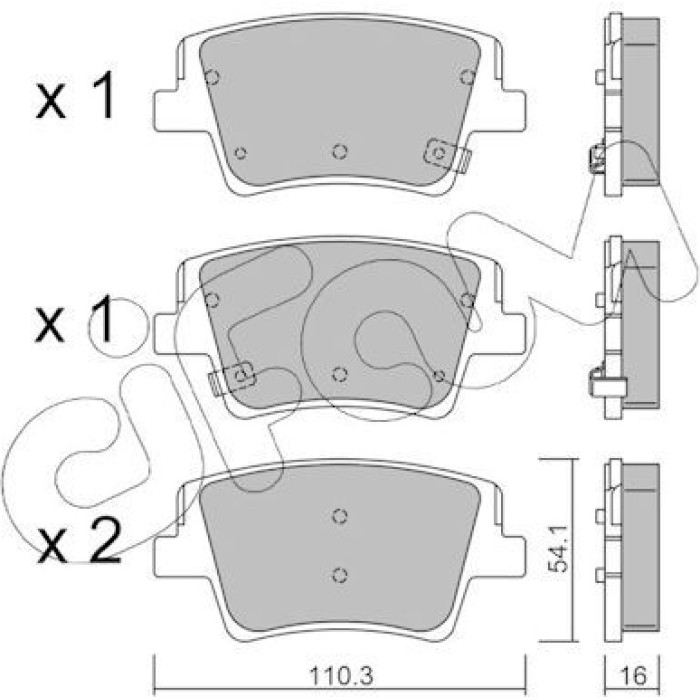 CIFAM Bremsbelagsatz, Scheibenbremse 822-1284-0 CIFAM Bremsbelagsatz, Scheibenbremse 822-1284-0