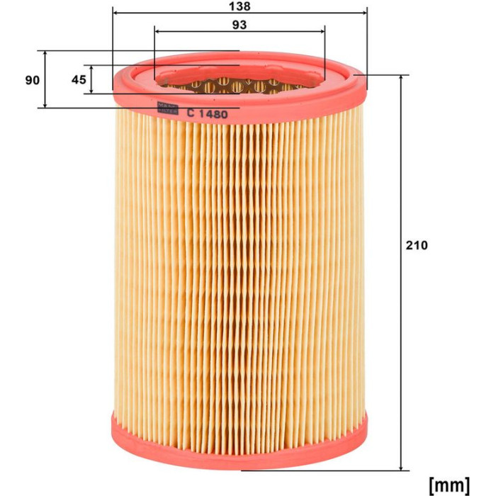 MANN-FILTER Luftfilter C 1480 MANN-FILTER Luftfilter C 1480
